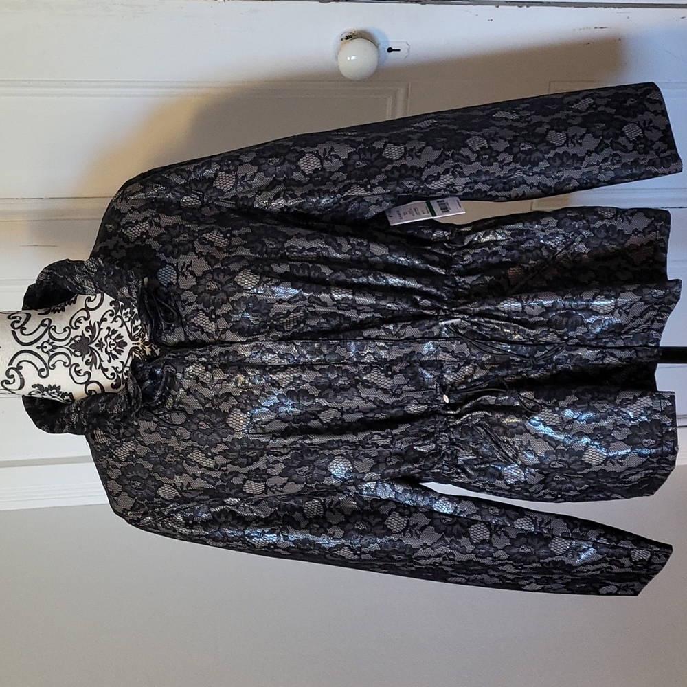 Chaus Roman Holiday vintage lace rain jacket waterproof size L